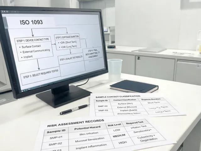 Biocompatibility evaluation planning workspace