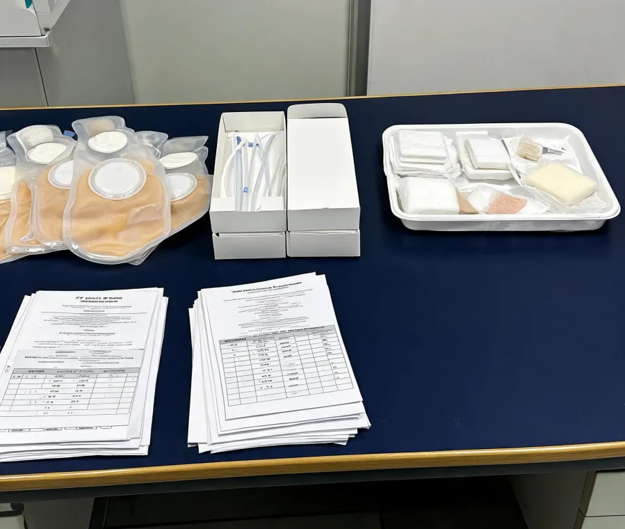Clinical consumables evidence review with ostomy, continence and wound-care documentation